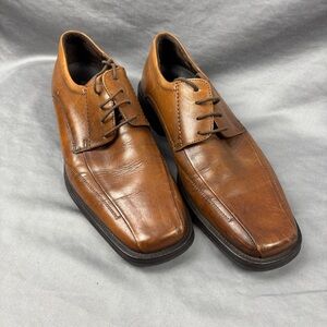 Johnston & Murphy Mens Tan Brown Leather Dress Shoes Lace Up Size 9M 20-1428